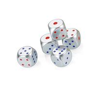 Rxgiasup Aleaciones de aluminio figuras de 6 caras cubos macizos dados de metal pulidos a mano para beber en esquina, herramienta de juego, reunión sociable