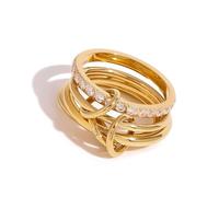 [Rxgiasup] Anillo de aleación práctico y duradero con estilo simple. Joyas minimalistas de moda para hombres y mujeres que buscan moda y personalidad