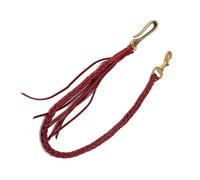[Rxgiasup] Cadena de borla de cuero trenzada negra, borla trenzada de moda, encanto de cintura para pantalones, ideal para fiestas, festivales de música accesorios, フリーサイズ, No es una piedra preciosa