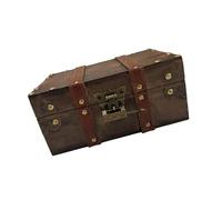 Rxgiasup Caja decorativa de madera para almacenamiento de joyas y vitrina, baúl de recuerdos con mecanismo, organizador de documentos de madera