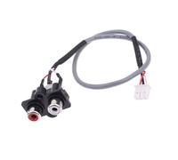 Rxgiasup Conector de entrada estéreo de metal para montaje en panel, cable de 11.81 pulgadas para una calidad de transmisión clara