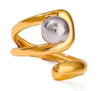 Rxgiasup Línea irregular de acero inoxidable correa apilable accesorios para dedos ligeros anillos de apertura ajustables accesorios joyería moderna calada, como se describe