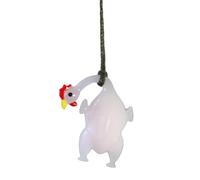 Rxgiasup Llavero con forma de pollo de pato frito, con luz sensible a la luz, colgante de coche, decoración creativa, regalo para conductor, cambio de color, pato frito