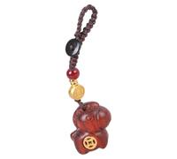 Rxgiasup Llavero portátil con diseño de caballo zodiacal, cadena de teléfono de madera natural para llevar todos los días, llavero de madera de moda, Morado, keychain