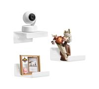 Rxgiasup Moderno estante de almacenamiento de pared, paquete de 3 unidades, diseño de ahorro de espacio para baño, accesorios esenciales para sala de estar, estante de montaje en pared para cámaras de