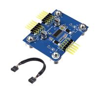 Rxgiasup Motherboards Header Erweiterungsadapter Doppelter USB 2.0 9-Pin Anschluss unabhängige Stromversorgung 480 Mbit/s Datenübertragungsrate USB Header Splitter