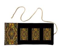 Rxgiasup Organizador de cartas artístico de tarots de poliéster, impermeable, lavable, plegable, para herramientas místicas, bolsa ligera de tarots
