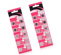 Rxgiasup Pilas de botón AG12 LR43 LeakFree Designs AG12 LR43 pilas alcalinas de botón para relojes y luces