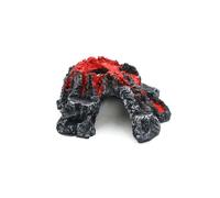 Rxgiasup Resinas volcán para acuarios Halloween Bubbler Acuario Decoración Seguro Hábitat Diseño Realista Acuario Volcán Decoraciones