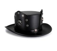 [Rxgiasup] Sombrero de piel sintética para escenario y ropa de fiesta de moda, disfraces de cosplay para fiestas de diferentes formas de cabeza