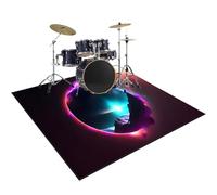 RxiBeFuw Alfombra Bateria Electronica | Alfombra de Tambor 110 x 80 cm | Alfombra para Bateria Acustica | Alfombrilla Insonorizada Batería de Jazz | Alfombras de Tambor Rectangulares Antideslizantes