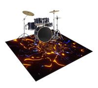 RxiBeFuw Alfombra Bateria Electronica | Alfombra de Tambor 130 x 100 cm | Alfombra para Bateria Acustica | Alfombrilla Insonorizada Batería de Jazz | Alfombras de Tambor Rectangulares Antideslizantes