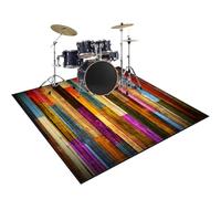 RxiBeFuw Alfombra Bateria Electronica | Alfombra de Tambor 140 x 100 cm | Alfombra para Bateria Acustica | Alfombrilla Insonorizada Batería de Jazz | Alfombras de Tambor Rectangulares Antideslizantes