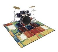 RxiBeFuw Alfombra Bateria Electronica | Alfombra de Tambor 140 x 120 cm | Alfombra para Bateria Acustica | Alfombrilla Insonorizada Batería de Jazz | Alfombras de Tambor Rectangulares Antideslizantes