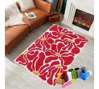 RxiBeFuw Kit de alfombras con Gancho de pestillo, Alfombra de Ganchillo con Patrones, Alfombra de Hilo de Lona preimpresa, Manualidades para Adultos y Principiantes, Kit para Hacer Tapices 38 x 52 cm