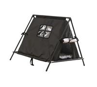 RXJMKCZ Casa de campaña for Gatos, escondite Cerrado con Cortina de Puerta, Cama for Dormir for Mascotas for jardín, Dormitorio, Porche al Aire Libre y balcón(Black L)