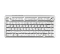 RXJMKCZ Compatible con Teclado mecánico inalámbrico for Juegos Aula F75, diseño 75%, 80 Teclas, Montaje en Junta, retroiluminación RGB, Teclas PBT grabadas lateralmente(White-Contour Lines)