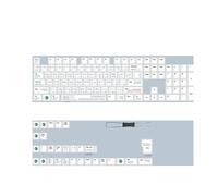 RXJMKCZ Juego de Teclas temáticas Vim de 131 Teclas, sublimación de Tinta PBT Blanca con Perfil de Cereza for interruptores MX con Teclas de Cambio de 1,75U y 2U(134keys Vim Theme)