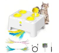 RXJMKCZ Juguete for Gatos Whack-A-Mole, Juego Interactivo Recargable emergente automático for Gatitos y Gatos Adultos