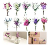RXKFIGX 10 Paquetes de Mini Ramo de Flores Secas Naturales, Ramilletes Flores Secas, Flores Seca Pequeñas para El Marco De Fotos DIY Fiesta En Casa Y Decoraciones De La Boda