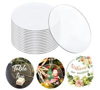 RXKFIGX 10 Piezas Acrilico Transparente Disco, 10 x 10 cm Hojas de Disco de Acrílico Redondo Círculos De Acrílico En Blanco Ronda Tablero De Dibujo para Pintar Paletas Marcos de Fotos Pintura