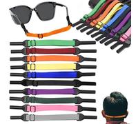 RXKFIGX 10 Piezas Cordón Ajustable para Gafas Sujeta Gafas Deportivo Cordon de Retención Antideslizante Silicona Elástico Deporte Gafas Correa Cinturón de Gafas para la Fijación de Todo Tipo de Gafas