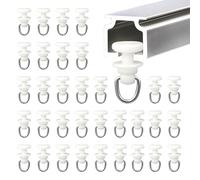 RXKFIGX 100 Piezas Gancho Polea Ventana Rieles de Cortina Rodillos Pista Cortina Accesorios Rodillos de Pista de Cortina para Colgar Cortinas en el Salón Dormitorio y Baño