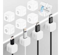 RXKFIGX 12 PCS Soporte para Cables Regalo,Clip Organizador Cables Magnética, Ajustable Organizador Cables Escritorio, Apto para Soporte para mesita de Noche, Utensilios de Cocina Cables de Audio