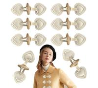 RXKFIGX 16 Pcs Botones De Cuerno De Cuero Para Suéteres y Abrigos - Cierre De Palanca Vintage Con Botones De Cuerno