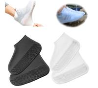 RXKFIGX 2 Pares Silicona Cubrezapatos de Lluvia Cubrezapatos Impermeables Funda de Zapato Reutilizable Antideslizante Silicona Cubierta del Zapato Impermeable para Lluvia Nieve Barro Salpicado