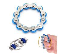 RXKFIGX 2 Piezas Infinito Flip Chain Flippy Chain Game Set Fidget Spinner Toys,Ansiedad Alivio del Estrés Juguete,Juguetes Sensoriales para Aliviar el Estrés Bicicleta Piñón Descompresión Juguete