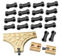 RXKFIGX 20 Pcs Conector Adaptador de Ferrocarril Conector de Ferrocarril de Plástico Adaptadores de Carriles de Madera Adaptador de Carril de Madera Accesorios Universales para Trenes de Juguete