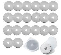 RXKFIGX 20 Piezas Cuchillas de Corte Rotatorias de 45 mm Cuchillas de Repuesto de Corte Rotativo Circular Cuchillas de Corte con Caja para Acolchar Papel Tela Álbumes de