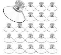 RXKFIGX 20 Piezas Ventosas,Ventosas para Cristal,Ventosas de Plástico Transparente,con Tuerca Moleteada,Sin Necesidad de Taladrar,PVC,para Ventanas,Coches,Decorar,Suspensión (Ø30 mm)