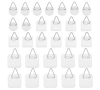 RXKFIGX 30 Piezas Ganchos Invisibles Adhesivos para Pared Cuelga Cuadros Sin Clavos para Platos de Pared Colgadores Cuadros Adhesivo para Cuadros, Colgar Platos, Arte Decorativo (Cuadrada y Redonda)