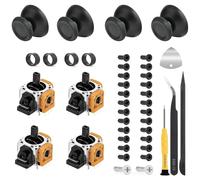 RXKFIGX 4 Piezas para PS5 3D Joystick Analógico de Repuesto, Repuesto Joystick Efecto Hall para Play Station 5 PS5 Joysticks ThumbSticks Accesorios con Herramientas de Reparación