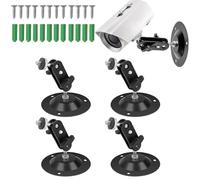 RXKFIGX 4 Piezas Soporte Camara Vigilancia Pared Genérico Soporte de Pared para Cámara Wall Mount Camera Ajustable Soporte Camara Ajustable para Interiores y Exteriores