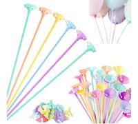 RXKFIGX 50 Piezas Palos para Globos 32CM Soportes para Globos Palitos de Globos para Globos Barras de Globo Reutilizables Adecuados para Fiestas Bodas Festivales