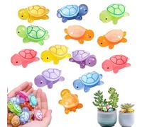 RXKFIGX 60 Piezas 3,2 cm Tortugas Luminosas de Resina, Interesante Miniatura Tortuga, Animales Marinos Brillantes, Tortugas Pequeños de Resina para Decoración de Jardín,Paisajismo y Fiestas,DIY