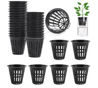 RXKFIGX 60 Piezas Maceta Hidropónica Cesta Hidropónico Maceta Red Cesta Hidropónico Plantación de Cestas de Malla Macetas de Malla Hidropónica Cestas de Cultivo Acuático para Cultivo Hidropónicos