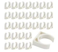 RXKFIGX 60 Piezas Tubo Sujetar Hebilla Abrazaderas de PVC para Tubería de Agua para Tubería de Tubería de 20 mm Clips de Tubería para Sistema de Fijación de Tuberías Blanco Tornillos no incluidos