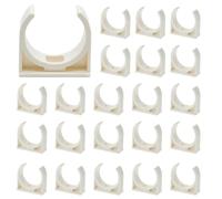 RXKFIGX 60 Piezas Tubo Sujetar Hebilla Abrazaderas de PVC para Tubería de Agua para Tubería de Tubería de 25 mm Clips de Tubería para Sistema de Fijación de Tuberías Blanco Tornillos no incluidos