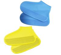 RXKFIGX Funda Zapatos Lluvia, 2 Pares Impermeable Zapatos Lluvia, Cubierta Impermeable para Zapatos, Cubrezapatos Antideslizante, Funda Silicona Zapatos Lluvia para Lluvia Nieve Barro Salpicado