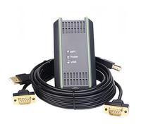RXLIFE Cable de programación PLC compatible con Siemens S7-200/300/400, 6ES7972-0CB20-0XA0, cable de descarga de datos, adaptador USB a MPI/PPI/DP PC para sistema S7, 16.4 pies
