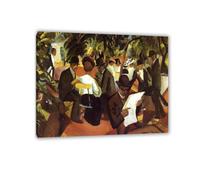 RXNHGJDS August Macke Cuadro sobre Lienzo Restaurante de jardín laminas pinturas famosas Reproducción sobre lienzo Cuadros Decoracion Salon50x40cm(20x16in) Sin marco