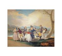 RXNHGJDS Impresiones en Lienzo Francisco Goya Poster,La gallina ciega, 1788-9,pintura sobre lienzo Cuadros de Pintores Famosos ImpresióN en Lienzo 80x60cm(32x24in) Sin marco