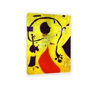 RXNHGJDS Joan Miró ImpresióN Sobre Lienzo Dutch Interior Cuadros Famosos en Lienzo Reproducciones de Arte de Pared Para Decoracion Salon Dormitorio100x70cm(33x28in) Enmarcado