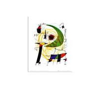 RXNHGJDS Joan Miró ImpresióN Sobre Lienzo The Green Moon Cuadros Famosos en Lienzo Reproducciones de Arte de Pared Para Decoracion Salon Dormitorio90x70cm(35x28in) Sin marco