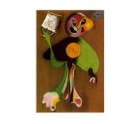 RXNHGJDS Joan Miró ImpresióN Sobre Lienzo Woman Opera Singer Cuadros Famosos en Lienzo Reproducciones de Arte de Pared Para Decoracion Salon Dormitorio75x50cm(30x20in) Enmarcado