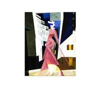 RXNHGJDS laminas cuadros famosos by Lyonel Feininger,dama en malva,reproducción de pinturas famosas sobre lienzo para decoración del hogar80x60cm(31x24in) póster